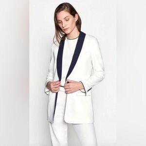 NWT EQUIPMENT quincy blazer in nature white, eclipse Sz 8
